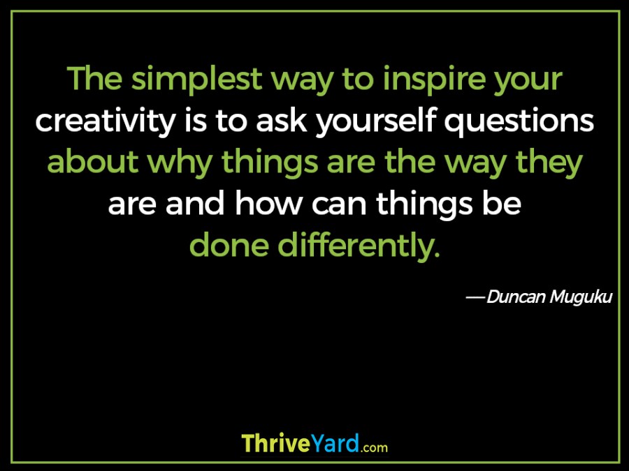 Inspire your creativity quote – Duncan Muguku