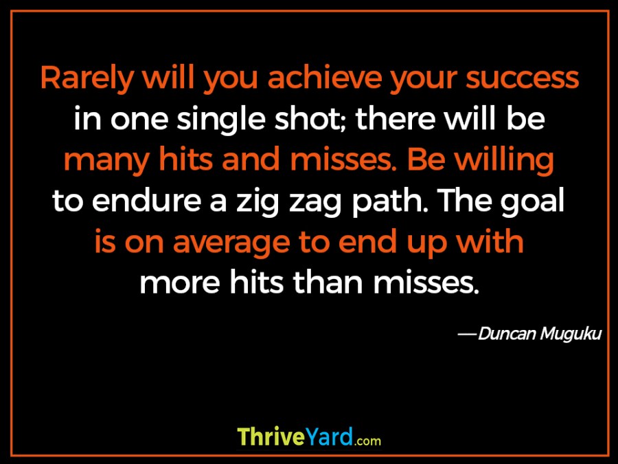 Success zig zag quote – Duncan Muguku